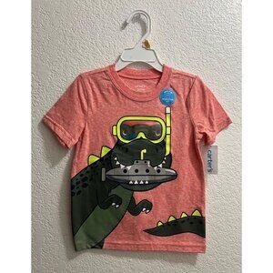 Carter's T-Rex Swimming Goggles Short Sleeve Tee T-Shirt Size 3T